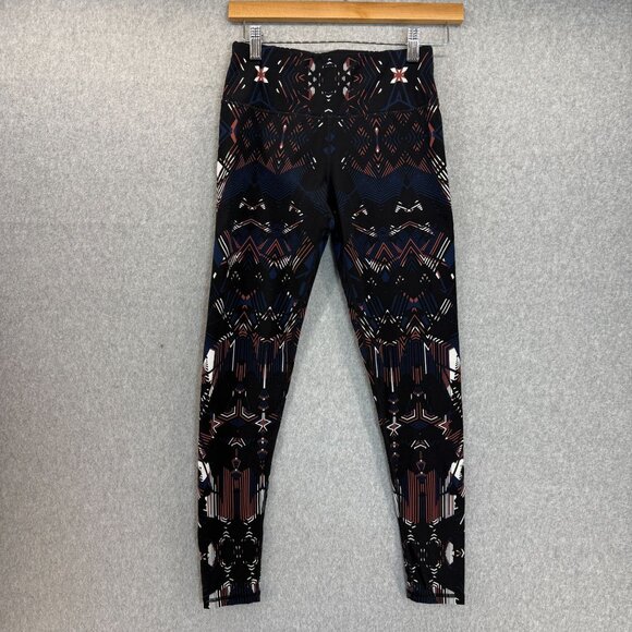 Sweaty Betty The Power Leggings Black Blue Brown Aztec‎ Print Athletic Womens XS - Picture 1 of 14